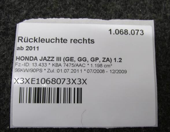 Achterlicht HONDA JAZZ III (GE_, GG_, GP_, ZA_)