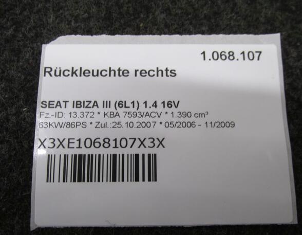 Achterlicht SEAT IBIZA III (6L1)