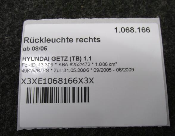 Achterlicht HYUNDAI GETZ (TB)