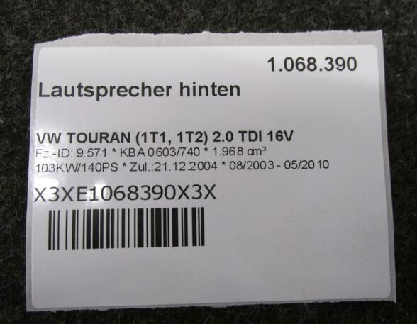 Luidspreker VW TOURAN (1T1, 1T2)