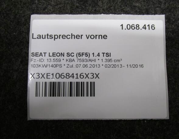 Luidspreker SEAT LEON (5F1), SEAT LEON SC (5F5)