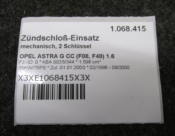 Zündschloß-Einsatz mechanisch  2 Schlüssel OPEL ASTRA G CC (F08  F48) 1.6 55 KW