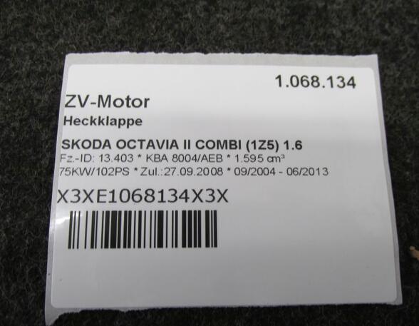 Motor Achterklep SKODA OCTAVIA II Combi (1Z5)