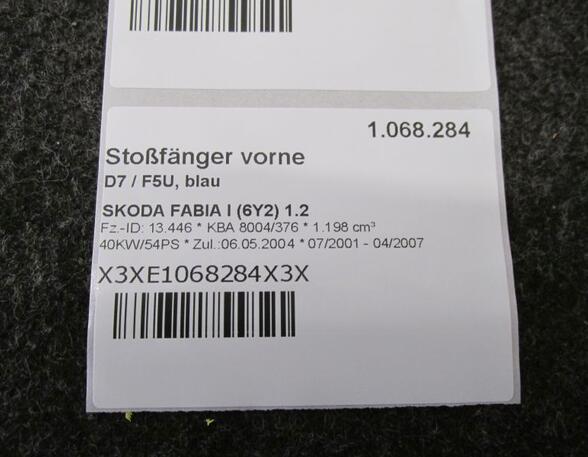 Stoßfänger vorne D7 / F5U  blau SKODA FABIA I (6Y2) 1.2 40 KW