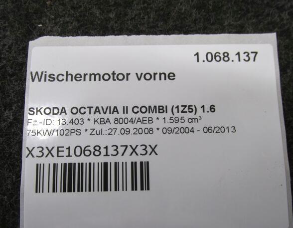 Wiper Motor SKODA OCTAVIA II Combi (1Z5)