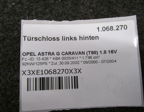 Door Lock OPEL ASTRA G Estate (T98)