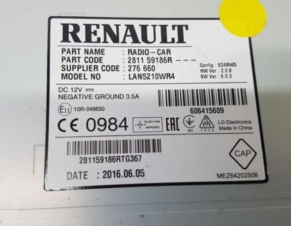 Autonavigatiesysteem RENAULT Captur I (H5, J5), RENAULT Clio IV (BH), RENAULT Clio III (BR0/1, CR0/1)