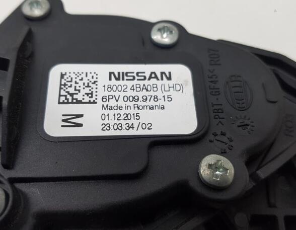 Accelerator pedal NISSAN QASHQAI II SUV (J11, J11_)