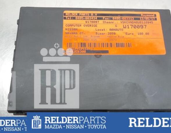 Control unit NISSAN NP300 NAVARA (D40), NISSAN NP300 NAVARA Platform/Chassis (D40)