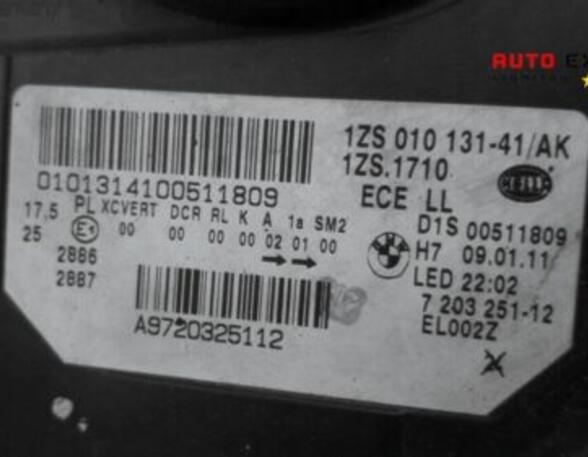 Headlights BMW 1 (E81) A9720325112 