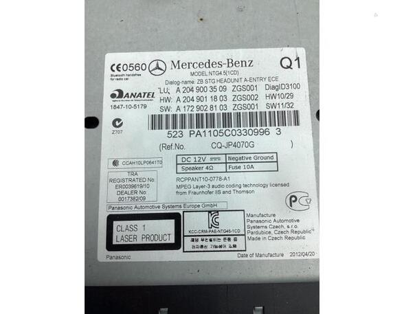 CD-Radio MERCEDES-BENZ C-CLASS (W204), MERCEDES-BENZ C-CLASS T-Model (S204)