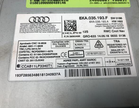 CD-Radio AUDI A1 Sportback (8XA, 8XF), AUDI A1 (8X1, 8XK)