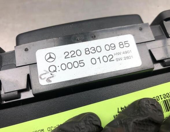 Heating & Ventilation Control Assembly MERCEDES-BENZ S-CLASS (W220)