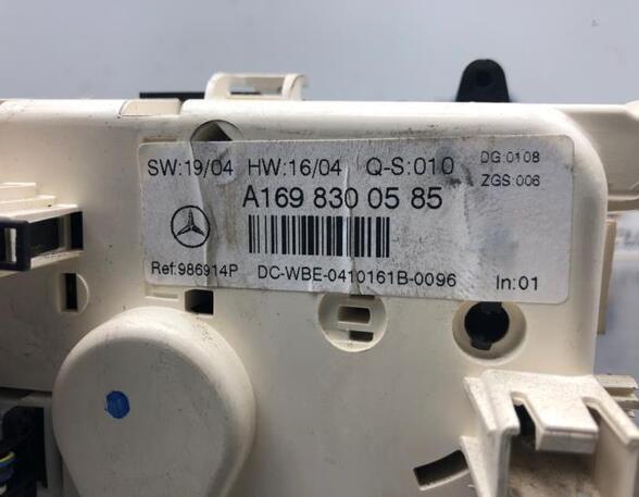 Heating & Ventilation Control Assembly MERCEDES-BENZ A-CLASS (W169)