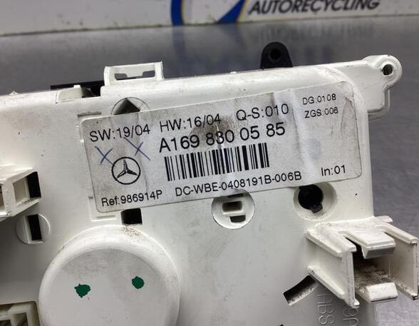 Heating & Ventilation Control Assembly MERCEDES-BENZ A-CLASS (W169)