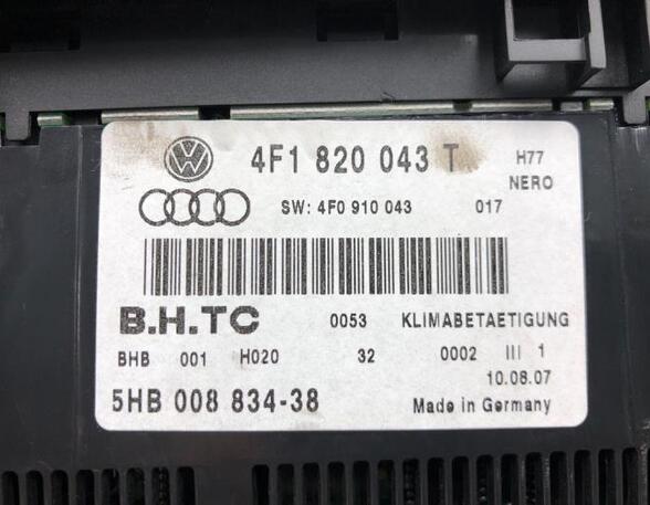 Heating & Ventilation Control Assembly AUDI A6 (4F2, C6)