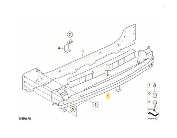 Stoßstangenträger hinten Mini Mini R50, R53 51127057403 P21226430