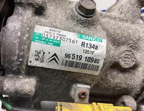 Air Conditioning Compressor PEUGEOT 207 (WA_, WC_), CITROËN C3 II (SC_), CITROËN DS3, PEUGEOT 307 (3A/C)