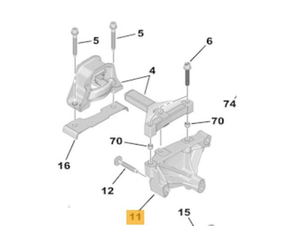 Engine Mount Bracket CITROËN C3 I (FC_, FN_)