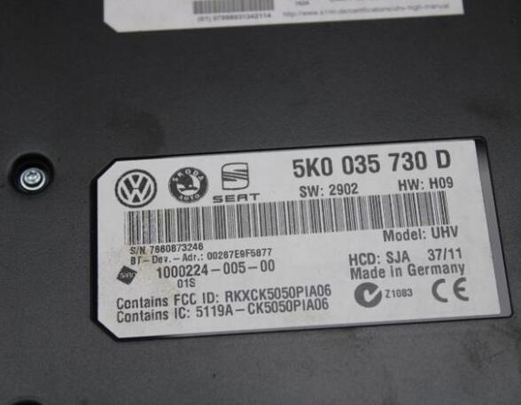 Control unit Bluetotoh VW GOLF VI (5K1), VW GOLF VI Van (5K1_)