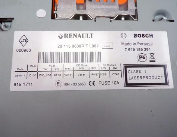 CD-Radio RENAULT GRAND SCÉNIC III (JZ0/1_), RENAULT SCÉNIC III (JZ0/1_)