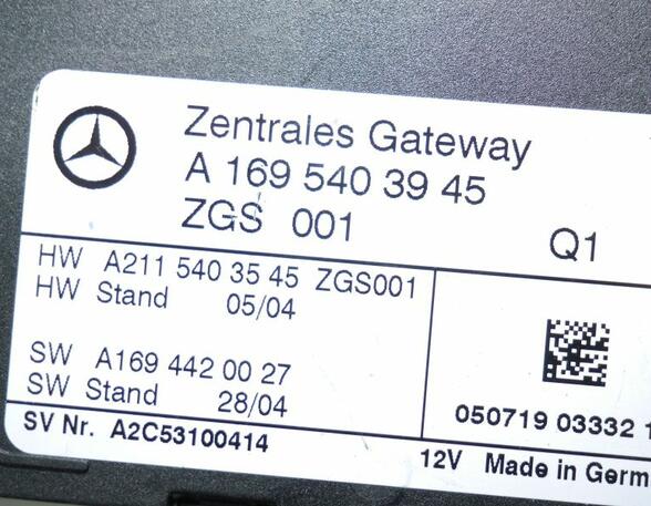 Steuergerät Gateway MERCEDES-BENZ A-KLASSE (W169) A 180 CDI 80 KW