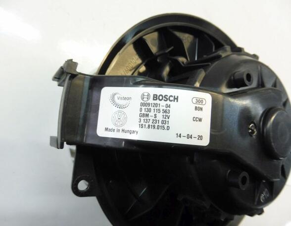 Elektrische motor interieurventilatie VW UP! (121, 122, 123, BL1, BL2, BL3)