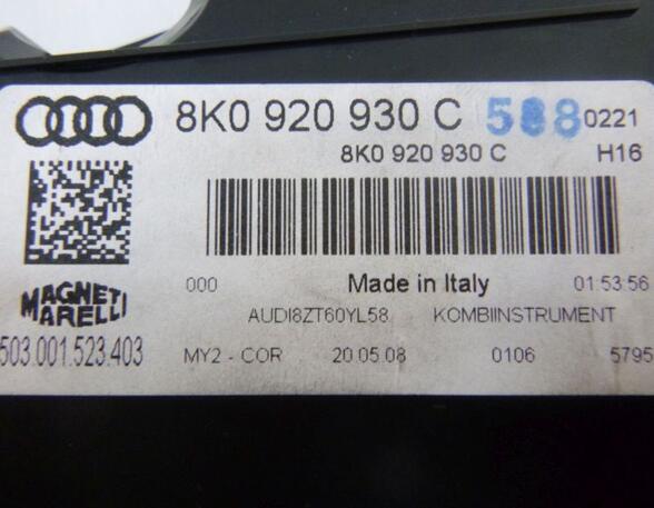 Aanwijsinstrument AUDI A4 Allroad (8KH, B8), AUDI A4 Avant (8K5, B8)