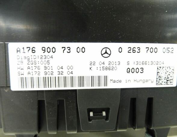 Tachometer  MERCEDES-BENZ A-KLASSE (W176) A 180 90 KW