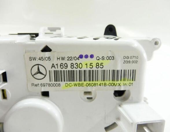 Air Conditioning Control Unit MERCEDES-BENZ A-Klasse (W169)