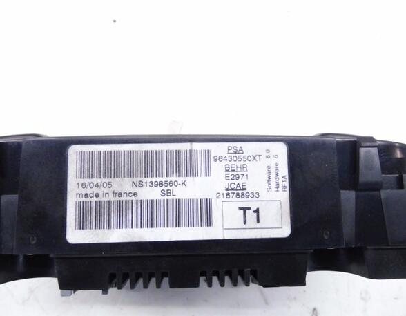 Air Conditioning Control Unit PEUGEOT 206 CC (2D)