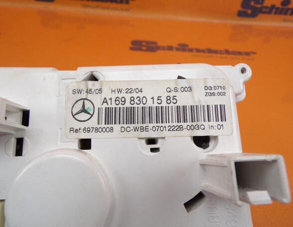 Air Conditioning Control Unit MERCEDES-BENZ A-Klasse (W169)