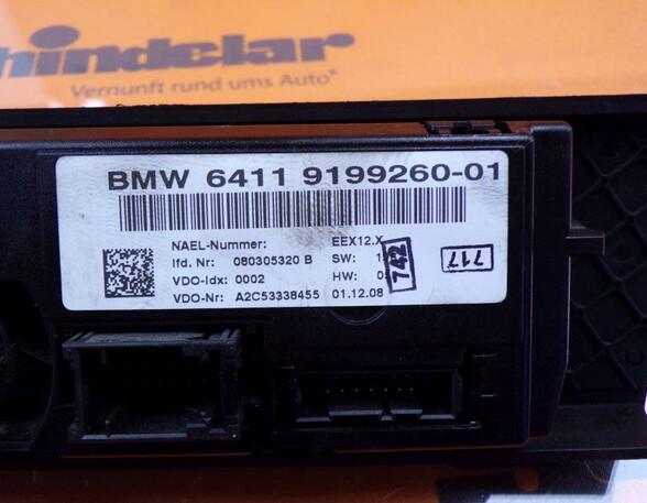 Air Conditioning Control Unit BMW 3 Touring (E91)