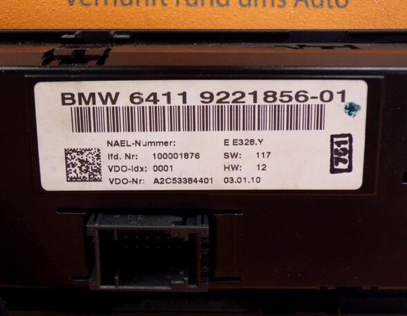 Bedienelement  Klimaanlage  BMW 1 (E81) 116I 90 KW