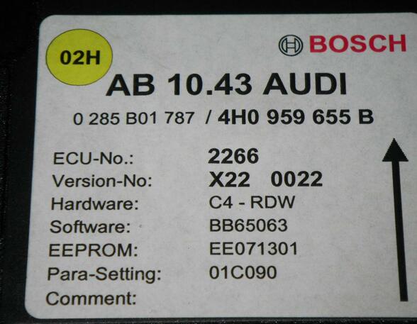 Regeleenheid airbag AUDI A8 (4H2, 4H8, 4HC, 4HL)