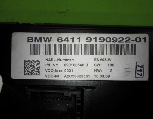 Heating & Ventilation Control Assembly BMW 1 (E81), BMW 1 (E87)