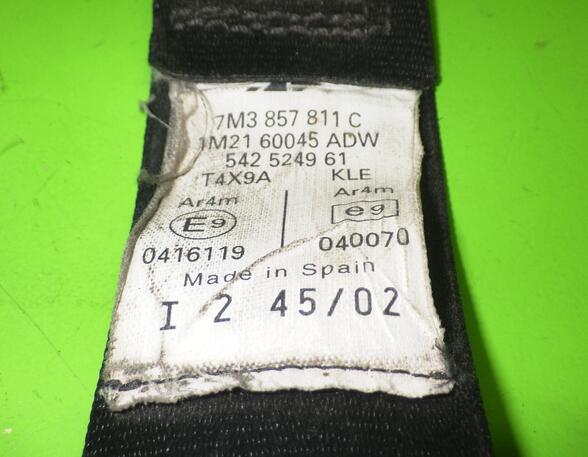 Safety Belts VW Sharan (7M6, 7M8, 7M9)