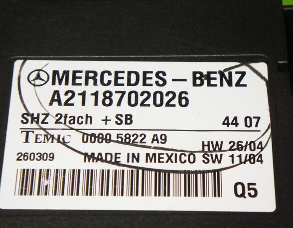 Control unit for seat heating MERCEDES-BENZ M-CLASS (W164)