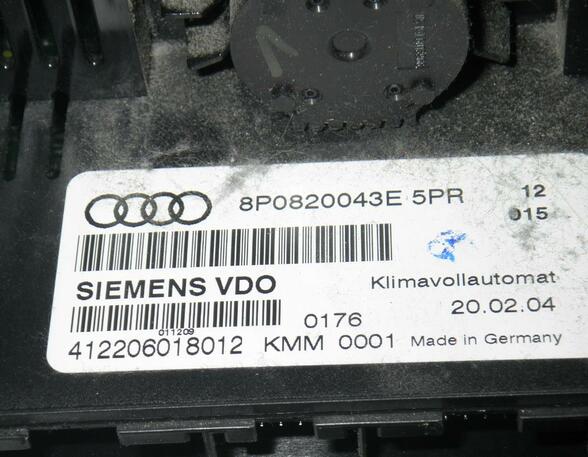 Air Conditioning Control Unit AUDI A3 (8P1), AUDI A3 Sportback (8PA)