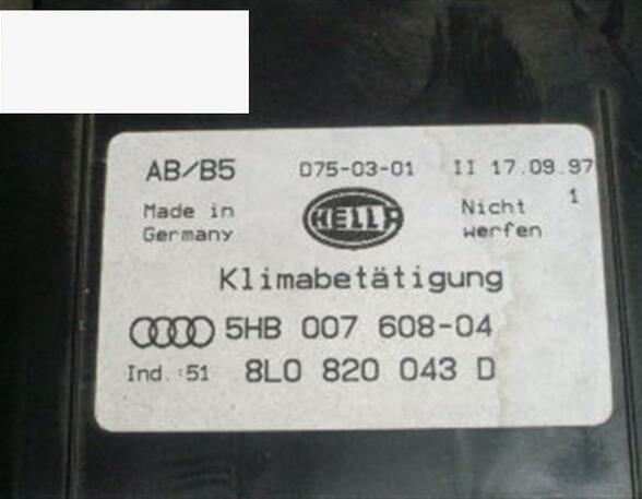 Air Conditioning Control Unit AUDI A4 (8D2, B5)