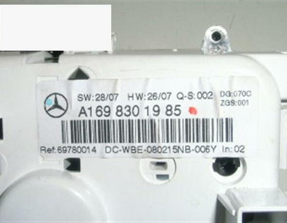 Air Conditioning Control Unit MERCEDES-BENZ B-Klasse (W245)