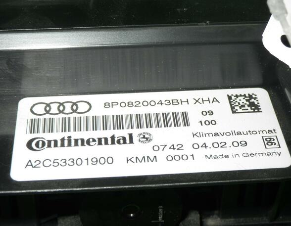 Air Conditioning Control Unit AUDI A3 (8P1), AUDI A3 Sportback (8PA)