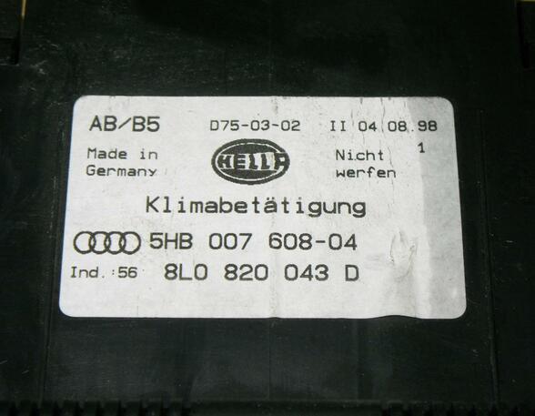 Air Conditioning Control Unit AUDI A3 (8L1), AUDI A4 (8D2, B5)