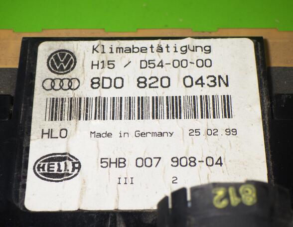 Air Conditioning Control Unit AUDI A4 Avant (8D5, B5)