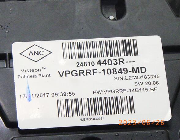 5335182 Instrumentenkombination RENAULT Captur VPGRRF10849MD