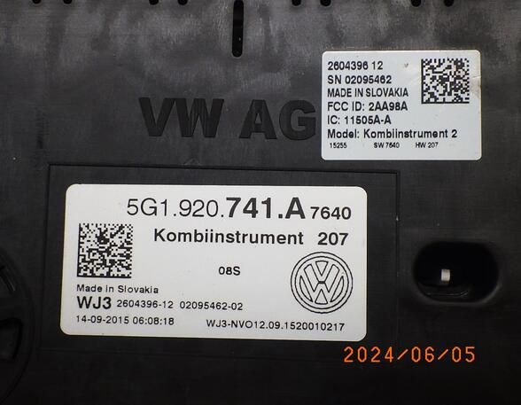 Aanwijsinstrument VW Golf VII (5G1, BE1, BE2, BQ1)