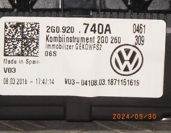 5347809 Instrumentenkombination VW Polo VI (AW) 2G0920740A