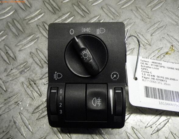 Headlight Light Switch OPEL CORSA C (F08, F68)