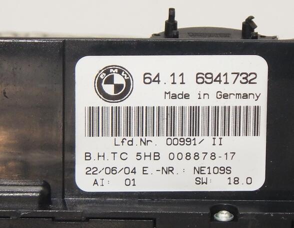 5324523 Bedienelement für Klimaanlage BMW 3er Compact (E46) 64116941732