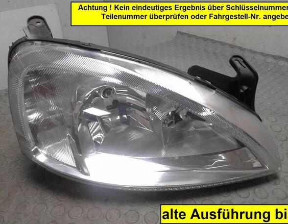 Headlight OPEL CORSA C (X01)